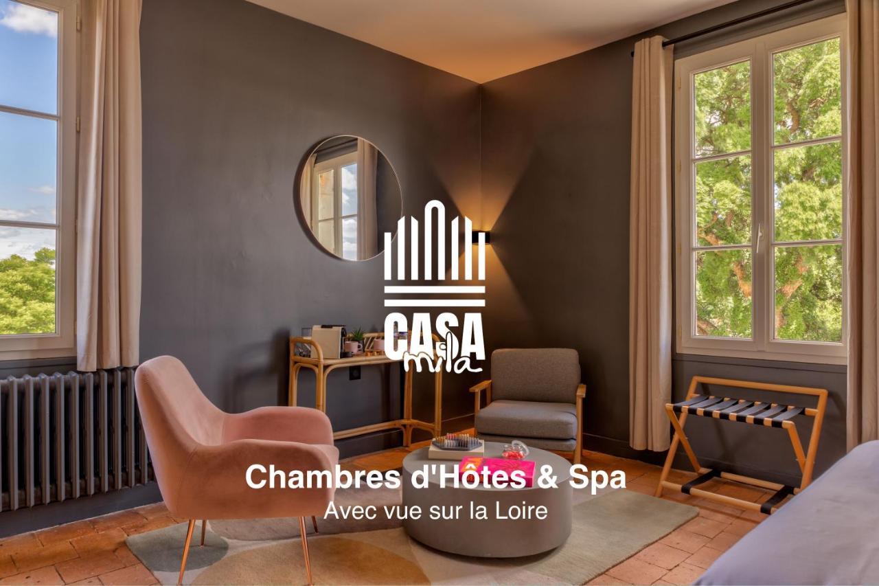 Casa Mila & Spa - Maison D'Hotes Raffinee Vue Loire, Spa & Piscine Saint-Mathurin  ภายนอก รูปภาพ